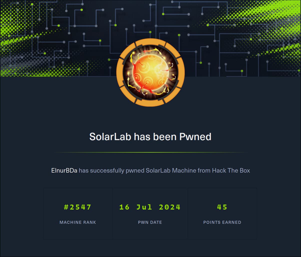 HTB • CTF • SolarLab • Write-Up